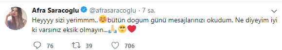 Afra Saraçoğlu 22 yaşına girdi!