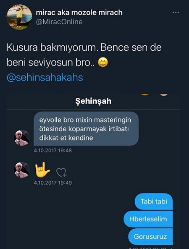 Rapçi Mirac'ın Şehinşah Paylaşımı!