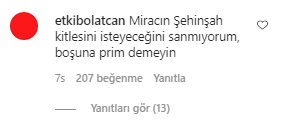 Rapçi Mirac'ın Şehinşah Paylaşımı!