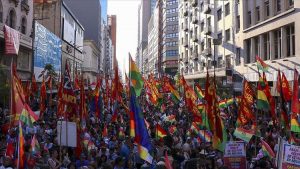 Arjantin'de Morales'e destek gösterisi