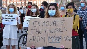 Danimarka’da 'Moria kampındaki sığınmacıların ülkeye kabulü' için gösteri yapıldı
