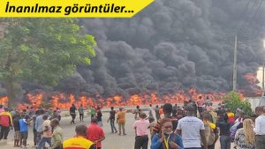 Nijerya'da meydana gelen korkunç patlama anı kameralara böyle yansıdı