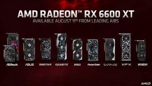 AMD Radeon RX 6600 XT'ye ilişkin tüm özel tasarım kartlar görüntülendi