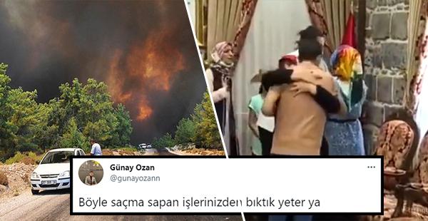 TRT, Antalya'daki Orman Yangınlarını Canlı Verirken Yayını Kesip PKK'lıların Aileleriyle Buluşmasını Yayınladı