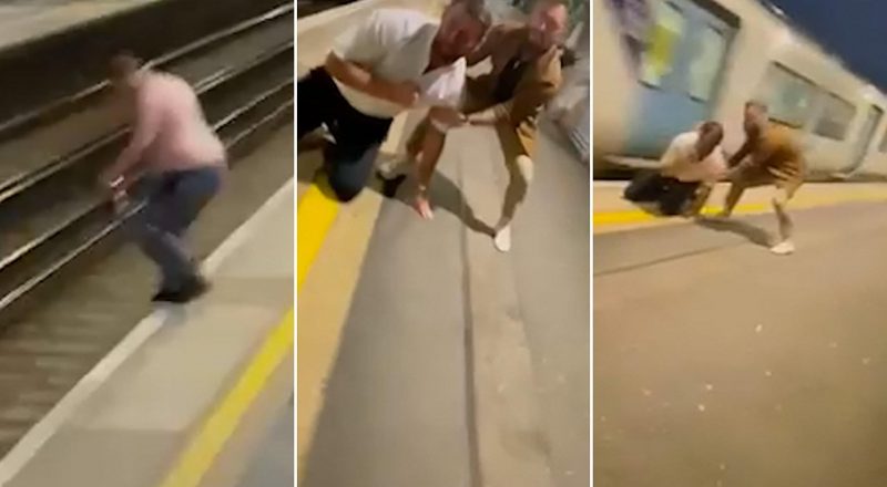 Yürekleri Ağza Getiren Olay: Sarhoş Adam, Hızla Gelen Trenin Önüne Atladı