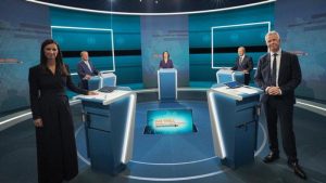 Almanya'da üç siyasi partinin adayı televizyonda karşı karşıya geldi