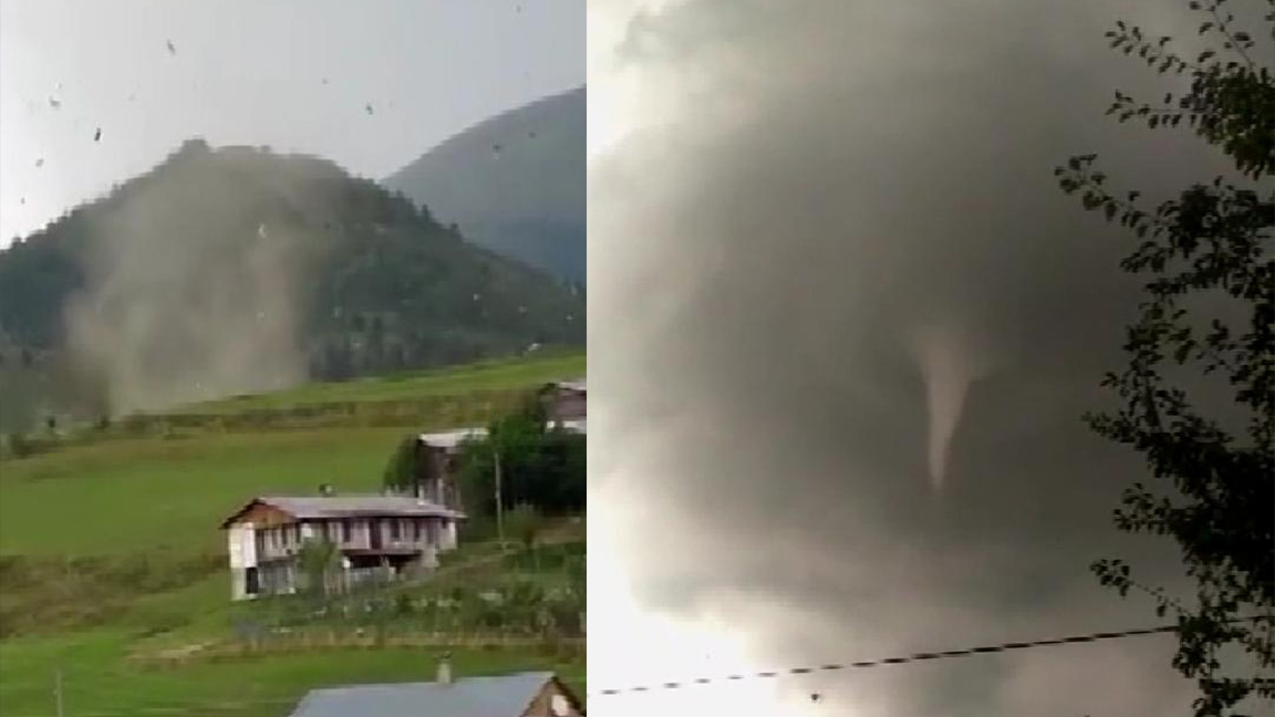 Artvin Şavşat'ta hortum; birçok meskenin çatısı uçtu, ağaçlar kökünden söküldü Artvin Şavşat'ta hortum; birçok meskenin çatısı uçtu, ağaçlar kökünden söküldü