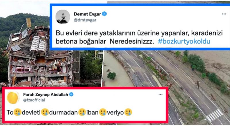 Bozkurt Yok Oldu! Kastamonu, Bartın ve Sinop'ta Yaşanan Sel Felaketine İsyan Eden Ünlü İsimler