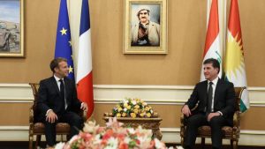 Fransa Cumhurbaşkanı Macron, IKBY Lideri Barzani ile görüştü