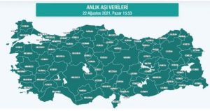 Hangi vilayette ne kadar aşı yapıldı? İstanbul, Ankara, İzmir, Bursa, Adana, Samsun aşı sayıları ve aşı haritası! 22 Ağustos günlük aşı ve doz sayıları!