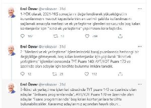 YÖK Lideri Özvar'dan 'baraj puan' açıklaması