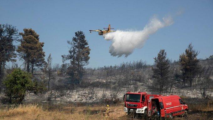 Yunanistan'da 58 Noktada Yangın Çıktı: 'Birçoğu Büyümeden Söndürüldü'