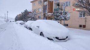 Ahlat'ta ağır kar yağışı... Tüm köy yolları ulaşıma kapandı, eğitime 1 gün orta verildi