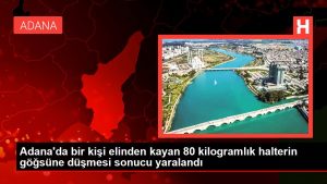 Adana'da bir kişi elinden kayan 80 kilogramlık halterin göğsüne düşmesi sonucu yaralandı
