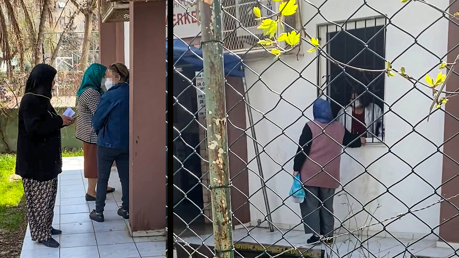 Antalya’daki bir sıhhat merkezinde içeri alınmayan hastalar pencereden muayene edildi