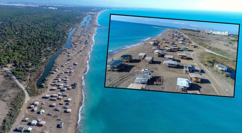 Caretta caretta’ların müdafaa alanı ilan edilen Kumköy kıyısındaki kaçak barakaların yıkımı yılan öyküsüne döndü