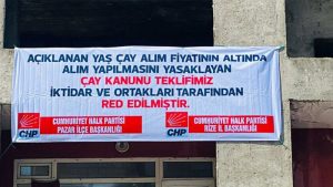 CHP'nin "çay kanunu" afişleri toplatıldı