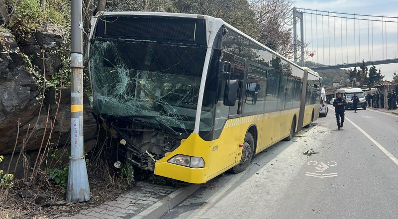 İETT otobüsü kayalığa daldı: 6 yaralı