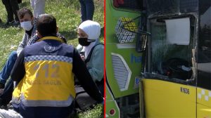 İETT otobüsü zincirleme kazaya karıştı! Görgü şahitleri sürücünün uyuduğunu argüman etti