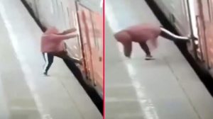 Moskova'da ayağı metronun kapısına sıkışan yolcu yerde bu türlü sürüklendi
