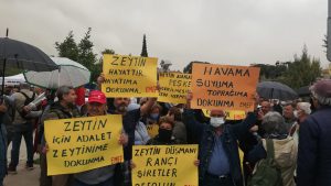 Muğla Milas'ta 'Zeytin hayattır, hayatıma dokunma' mitingi