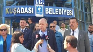 Ümit Özdağ'dan, Kuşadası'nda darbedilen yazar Poyraz'a destek