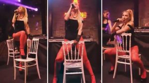 49 yaşındaki Hande Yener, sandalye üzerinde dans etti