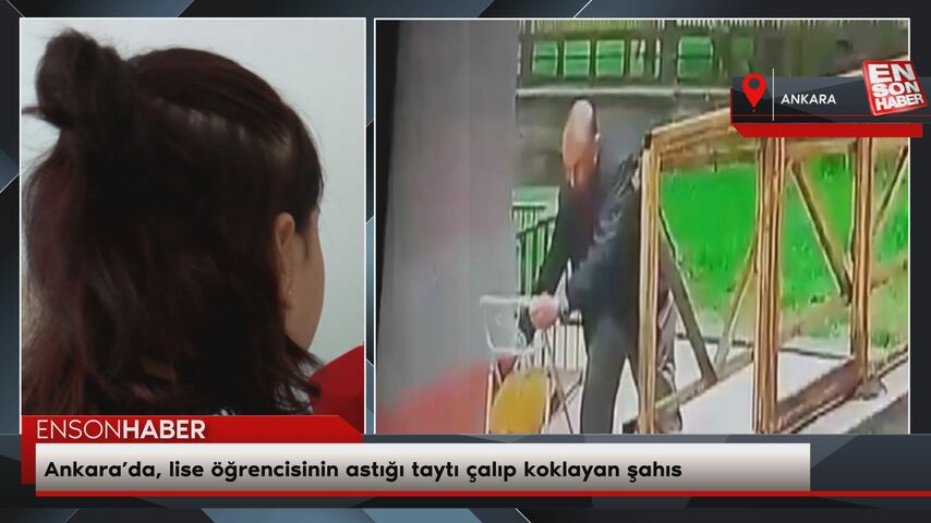 Ankara’da, lise öğrencisinin astığı taytı çalıp koklayan şahıs Ankara’da, lise öğrencisinin astığı taytı çalıp koklayan şahıs