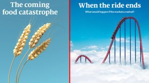 The Economist mecmuası yeni kapağında açlık krizine dikkat çekerek buğday başaklarını kuru baş olarak yansıttı