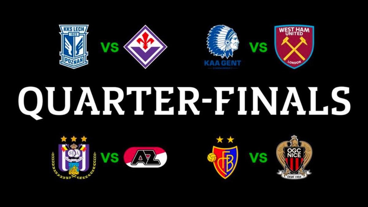 Avrupa Konferans Ligi'nde Çeyrek Final ve Yarı Final Eşleşmeleri Aşikâr Oldu Avrupa Konferans Ligi'nde Çeyrek Final ve Yarı Final Eşleşmeleri Aşikâr Oldu