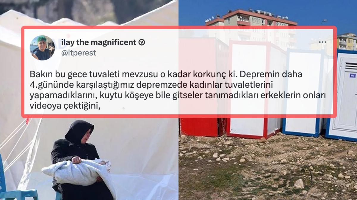 Çadır Kentlerde Yaşayan Depremzede Bayanlarla İlgili Ortaya Atılan Skandal Savlar Pes Dedirtti! Çadır Kentlerde Yaşayan Depremzede Bayanlarla İlgili Ortaya Atılan Skandal Savlar Pes Dedirtti!