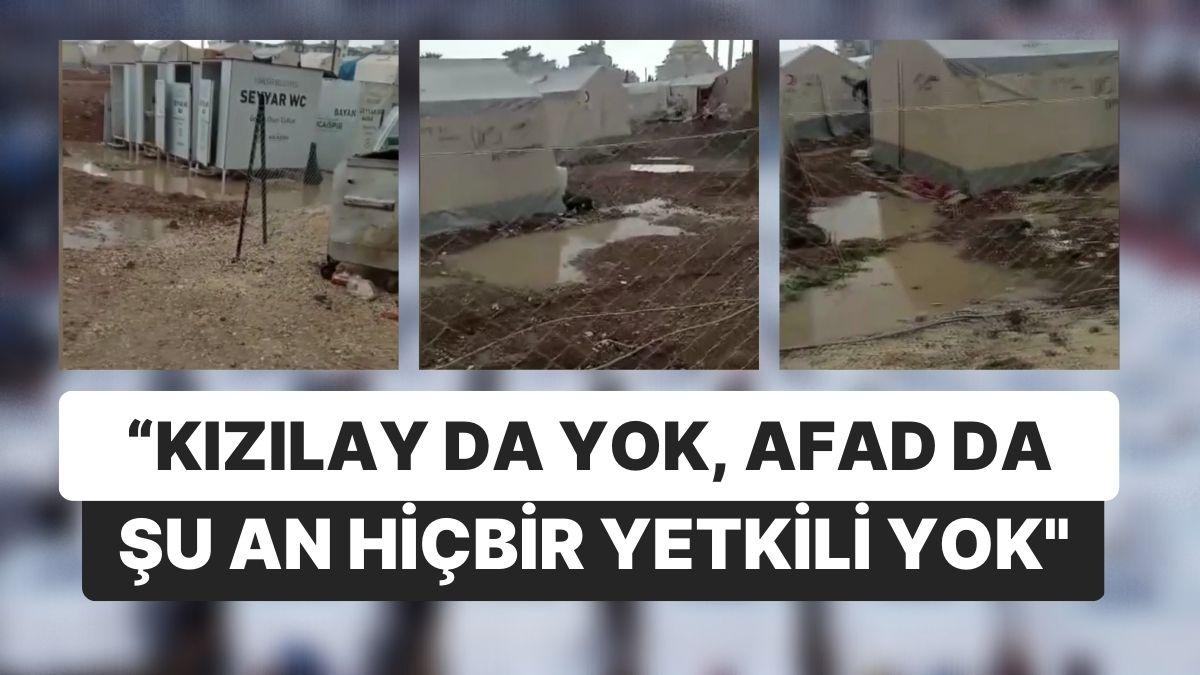 Çadırları Su Basan Depremzede: "Hepsi Uykularında ve Yatıyorlar Sıcak Yerlerinde" Çadırları Su Basan Depremzede: "Hepsi Uykularında ve Yatıyorlar Sıcak Yerlerinde"