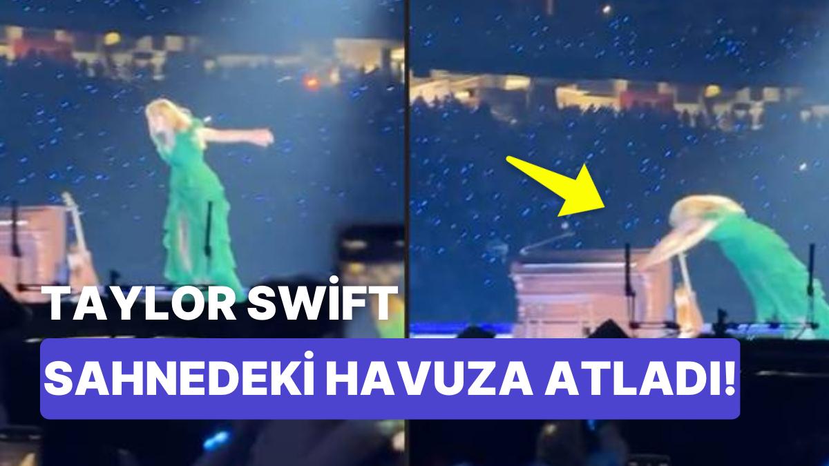 Dünya Turnesinin Birinci Konserinde 'Havuza Dalan' Taylor Swift Hayranlarını Şoke Etti Dünya Turnesinin Birinci Konserinde 'Havuza Dalan' Taylor Swift Hayranlarını Şoke Etti
