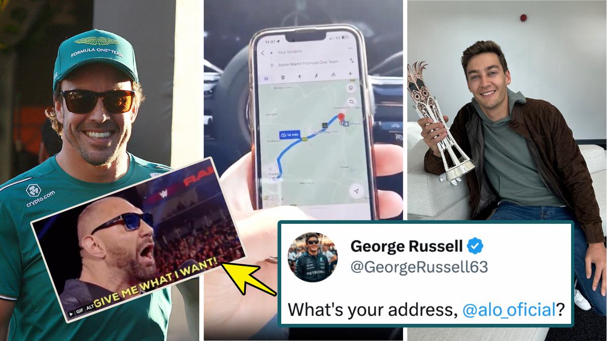 Mercedes Pilotu George Russell 100. Kupası Elinden Alınan Alonso'ya Mükafatını Ulaştırdığı Anlar Çok Beğenildi Mercedes Pilotu George Russell 100. Kupası Elinden Alınan Alonso'ya Mükafatını Ulaştırdığı Anlar Çok Beğenildi