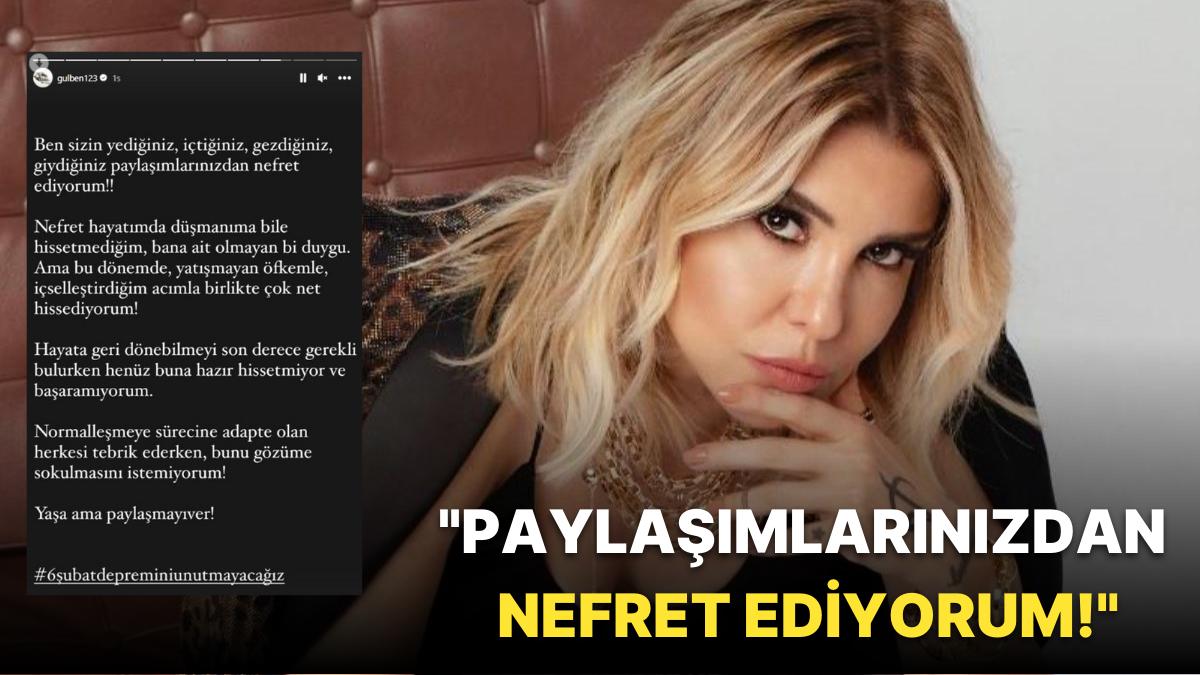 "Nefret Ediyorum": Gülben Ergen Zelzele Sonrasında Normalleşerek Paylaşım Yapanlara Reaksiyon Gösterdi! "Nefret Ediyorum": Gülben Ergen Zelzele Sonrasında Normalleşerek Paylaşım Yapanlara Reaksiyon Gösterdi!