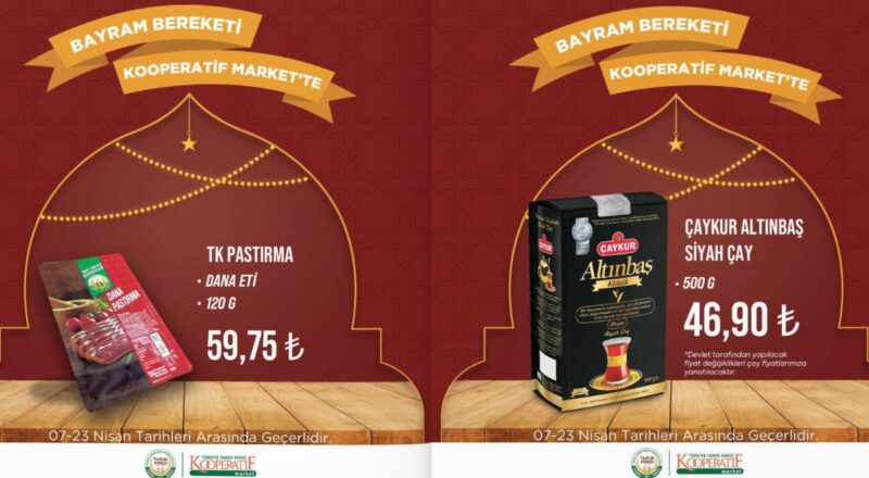 7 - 23 Nisan 2023 Tarım Kredi Kooperatifi Market İndirimli Eser Fiyat Listesi