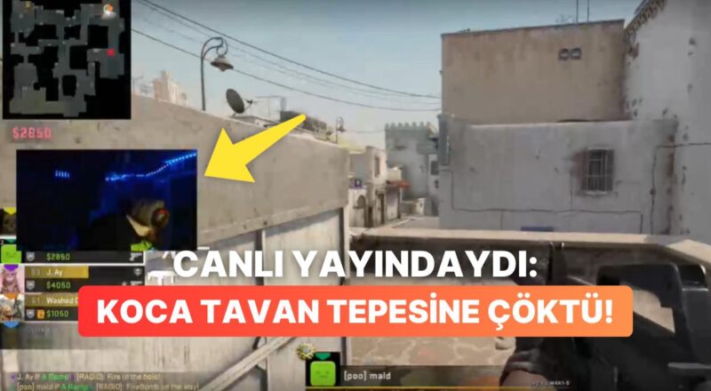 Canlı Yayında CS:GO Oynayan Yayıncının Başına Tavan Çöktü