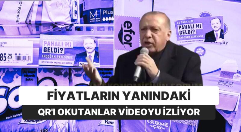 "Erdoğan Sayesinde" Etiketlerinden Sonra Artık de QR'lı Görüntü