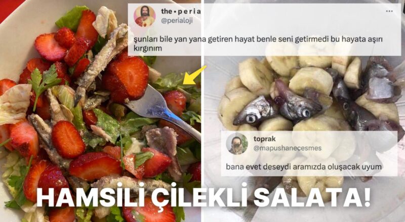 Füzyon Mutfak Olayını Biraz Abartıp Çilekli Hamsili Salata Yapan Kullanıcıya Gelen Birbirinden Komik Yorumlar
