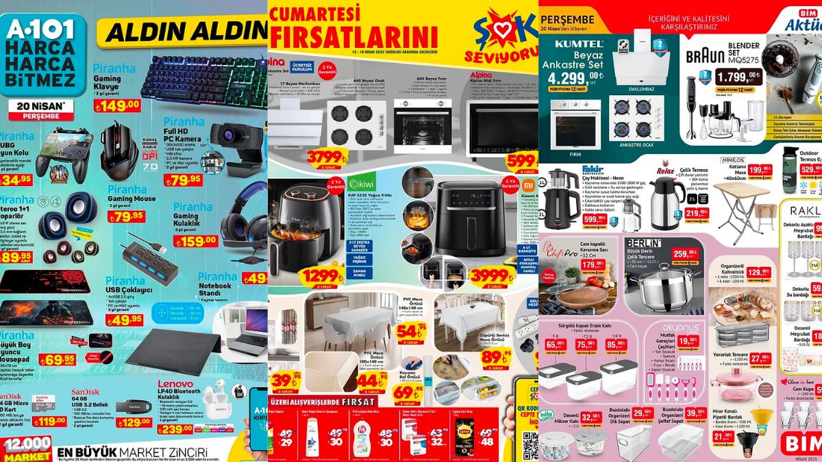İndirim Günleri Başlıyor! 15 - 22 Nisan Haftasında A101, BİM ve ŞOK Aktüel Eserler Listesinde Ne Var? İndirim Günleri Başlıyor! 15 - 22 Nisan Haftasında A101, BİM ve ŞOK Aktüel Eserler Listesinde Ne Var?