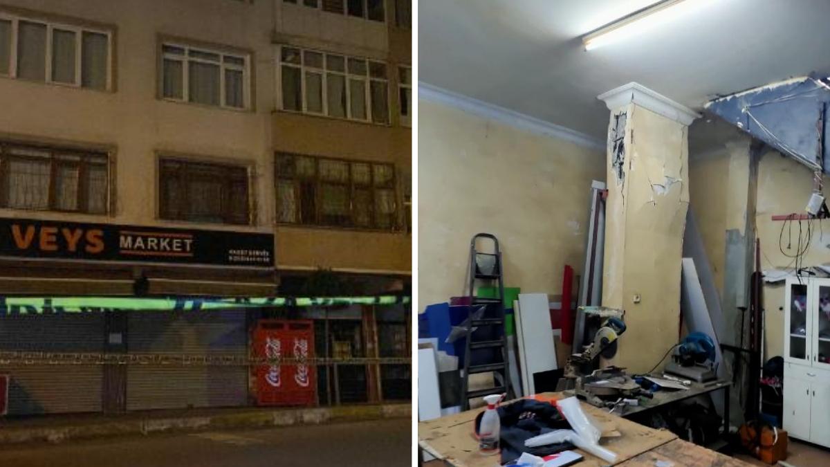 İstanbul’da Endişe Dolu Anlar: 6 Katılı Binanın Kolonları Patladı