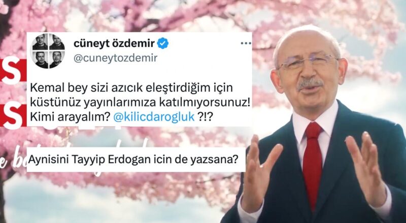 Kemal Kılıçdaroğlu'na Sitem Eden Cüneyt Özdemir'e Reaksiyonlar Gecikmedi