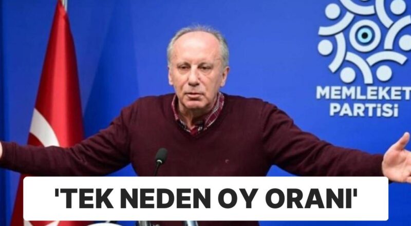Seçimde İkinci Cins: "Tek Sebep Muharrem İnce!"