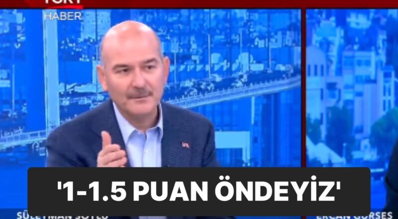 Süleyman Soylu’nun Savı: ‘İlk Çeşitte Seçimi Alıyoruz’
