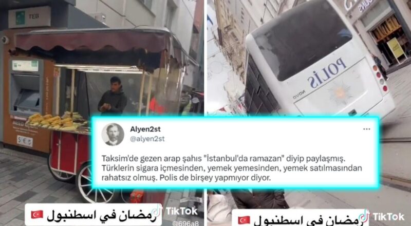 Taksim'de Gezen Arap Turistin Oruç Tutmayan İnsanları Amaç Aldığı Görüntüsü Toplumsal Medyada Reaksiyon Topladı