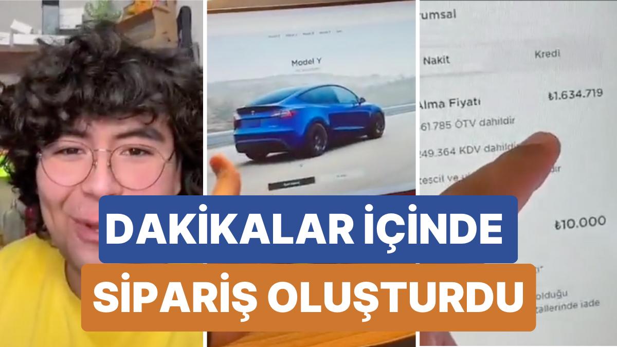Tesla Türkiye'de Satışa Sunulur Sunulmaz Kolaylıkla Sipariş Oluşturan Gencin Görüntüsü Viral Oldu Tesla Türkiye'de Satışa Sunulur Sunulmaz Kolaylıkla Sipariş Oluşturan Gencin Görüntüsü Viral Oldu
