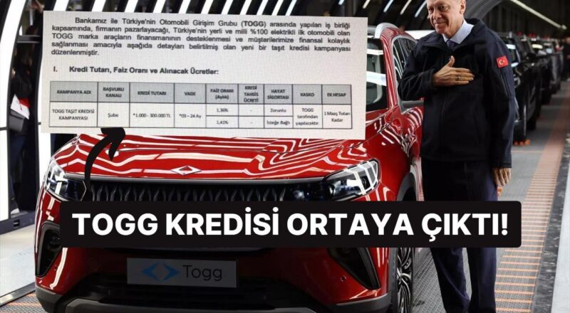 Togg İçin Kredi Çıkıyor: Oranlar Nasıl?