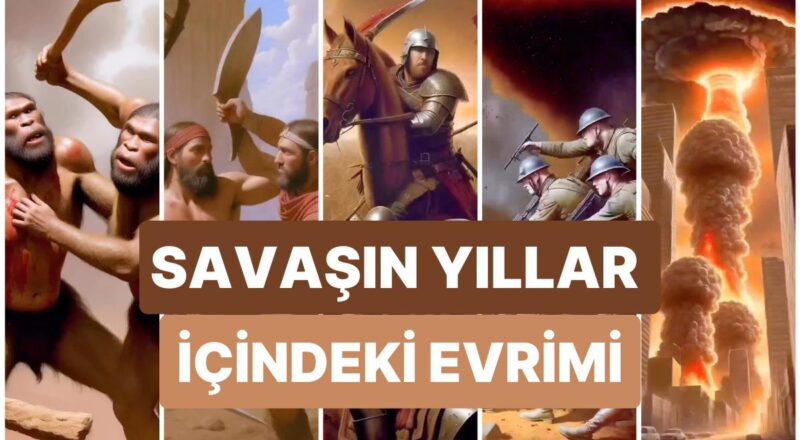 Yapay Zeka Teknolojisi ile Oluşturulmuş Savaşların Yıllar İçindeki Değişimini Gösteren Görüntü