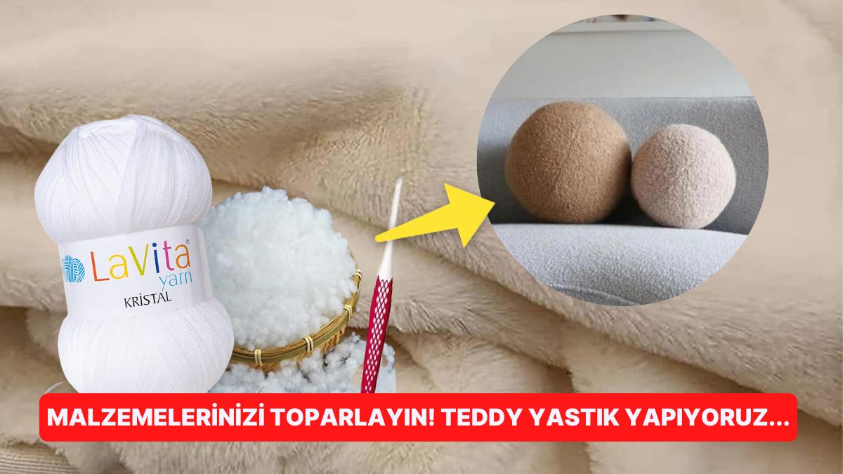 2023 Dekorasyon Modasında Yerini Almış Teddy Top Yastık Nasıl Yapılır? 2023 Dekorasyon Modasında Yerini Almış Teddy Top Yastık Nasıl Yapılır?
