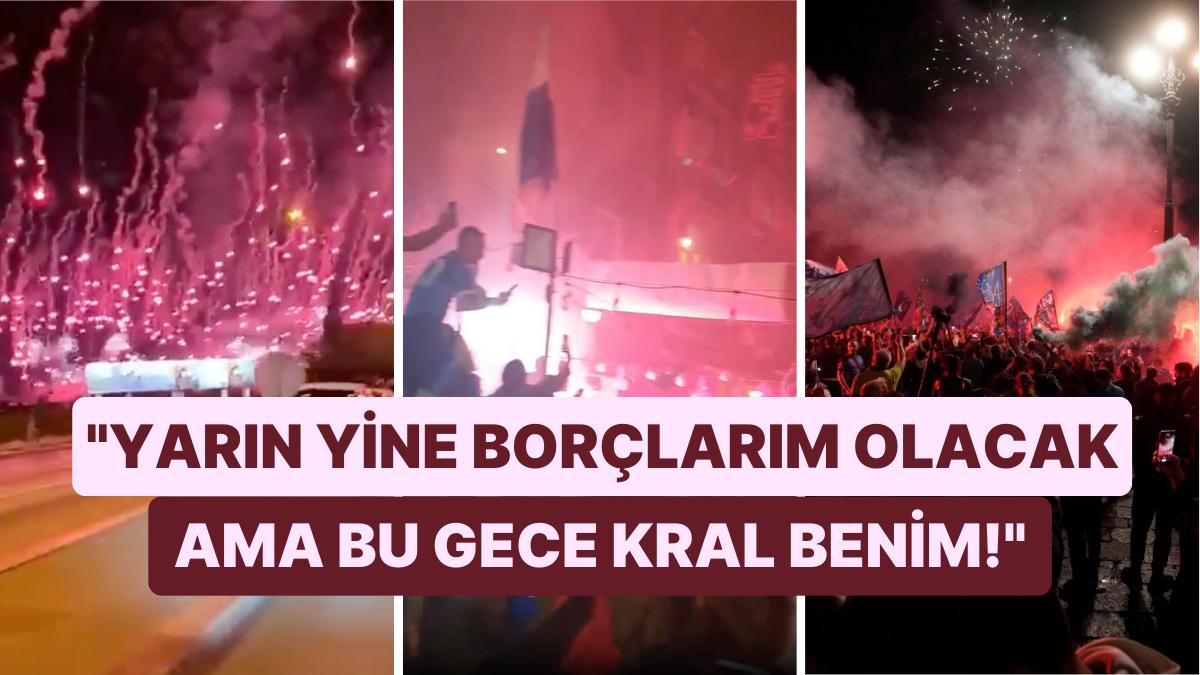33 Yıl Sonra Şampiyon Olan Napoli Halkının Gece Uzunluğu Uyumayıp Çılgınlar Üzere Kutlama Yaptığı Şahane İmajlar
